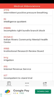 Medical Abbreviations android App screenshot 3